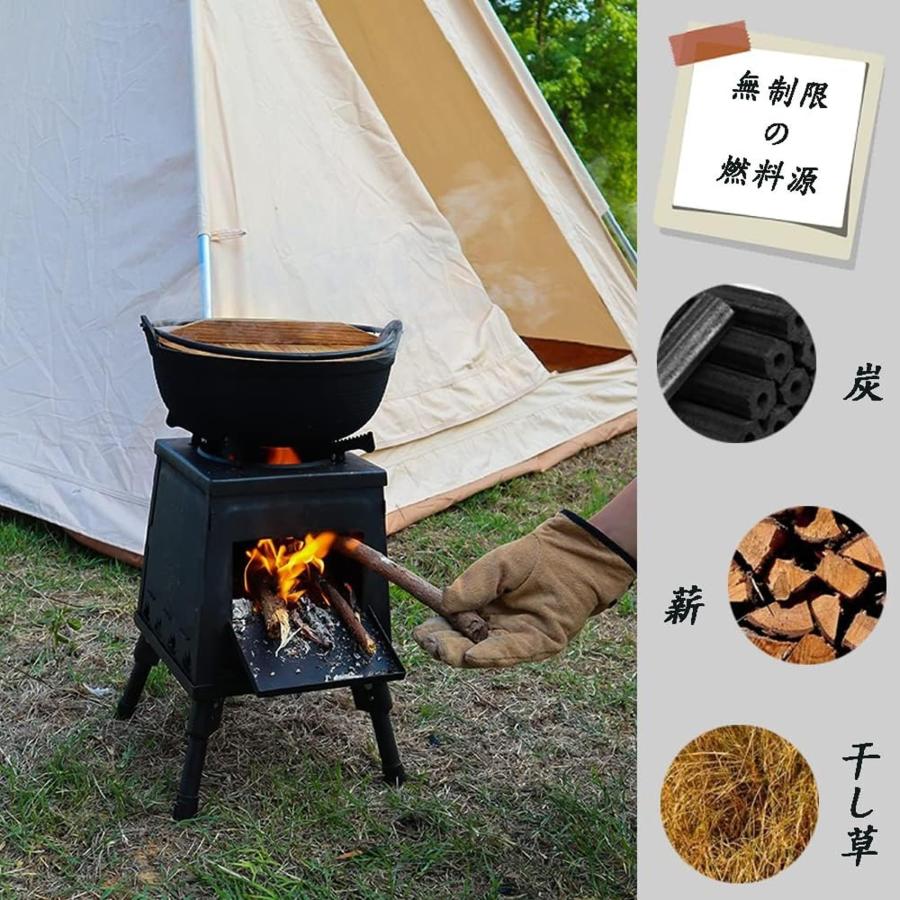 薪ストーブ キャンプ ストーブ 焚き火台 折りたたみストーブ