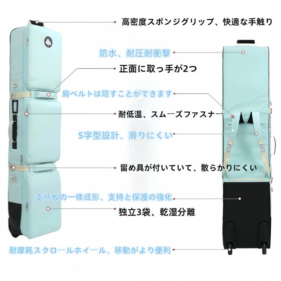 スノーボード ケース キャスター付き 4WAY(リュック可能)スノボ
