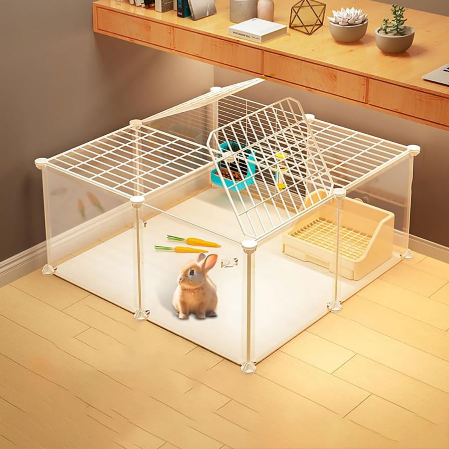 屋内猫ゲージ、ウサギ ケージ、DIYペットフェンス、小動物