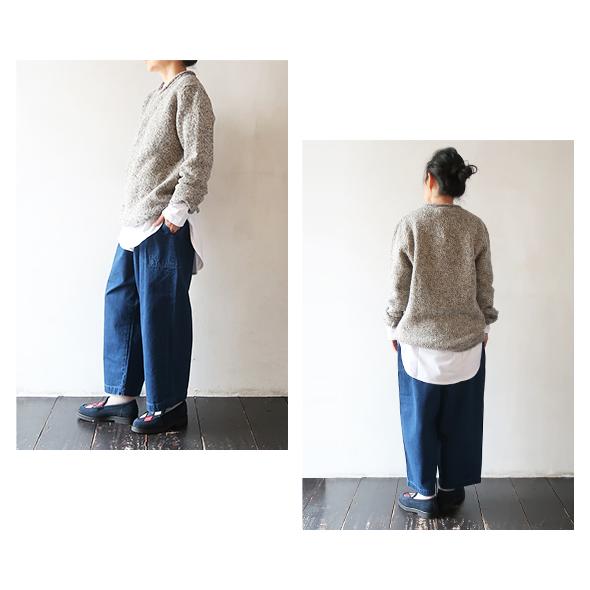 homspun（ホームスパン） パンツ レディース 10オンスデニム ギャザー