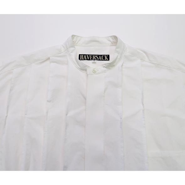 HAVERSACK チャイナシャツ 薄手 ハバーサック コットン ホワイト M HAVERSACK（ハバーサック） シャツ メンズ レディース オーガニック