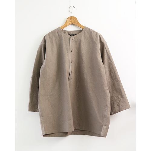 美品【春物】HAVERSACK ハバーサック ノーカラーシャツ M HAVERSACK（ハバーサック） シャツ メンズ タイプライターノーカラー