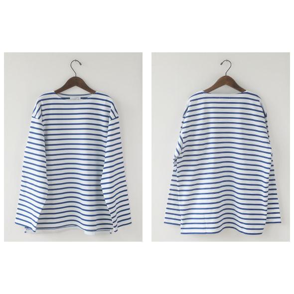 フリストフィア カットソー FLISTFIA メンズ Long Sleeve Boat Neck T-Shirts - WHITE×BLUE ボートネックＴシャツ BN01016 送料無料｜takanna｜08