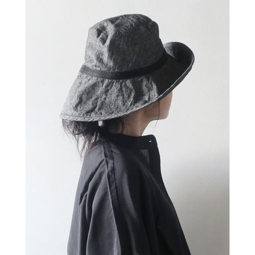 evam eva linen ハット リボン