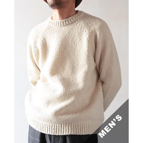 evam eva エヴァムエヴァ ニット メンズ renew-wool raglan pullover 