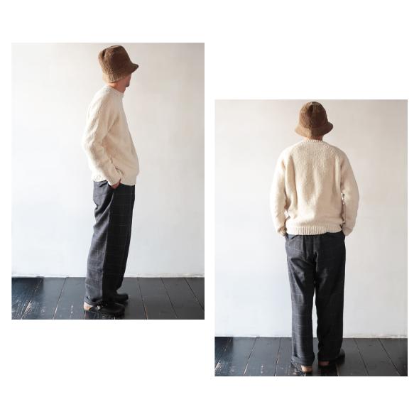 evam eva エヴァムエヴァ ニット メンズ renew-wool raglan pullover 