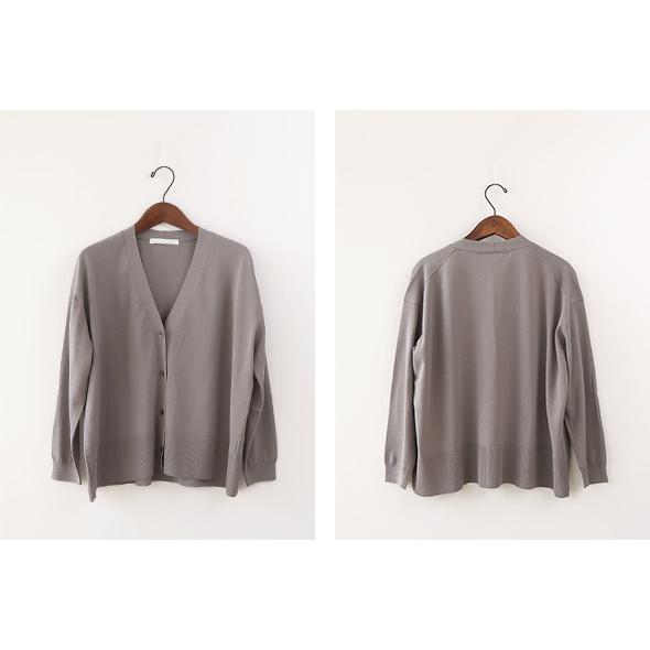 evam eva グレー カーディガン evam eva（エヴァムエヴァ） カーディガン レディース cotton cardigan