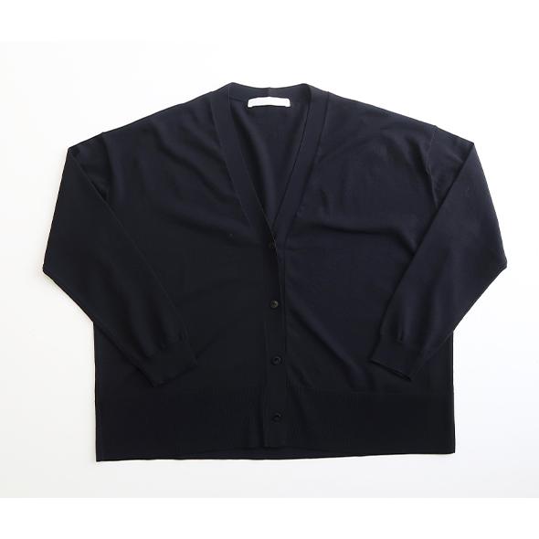 【美品】evam eva　畦カーディガン　sumi　24SS　Vネック　羽織り evam eva｜cotton paper yarn cardigan｜ladies',tops