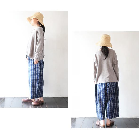 evam eva（エヴァムエヴァ） ニット レディース cotton linen pullover 