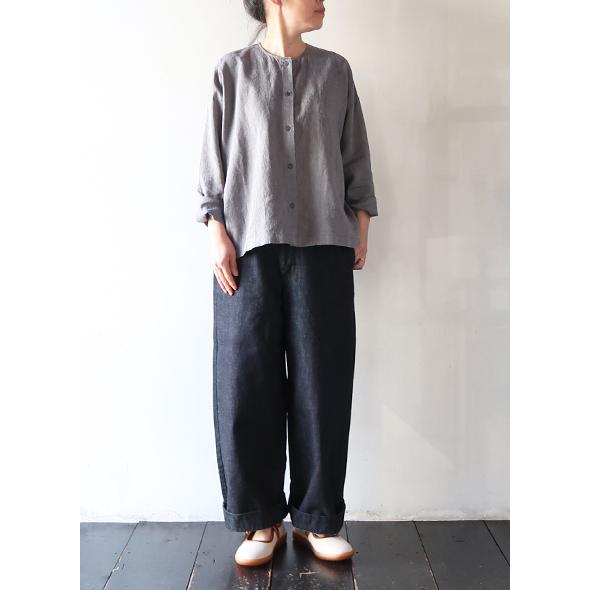 evam eva（エヴァムエヴァ） シャツ レディース linen washi no collar