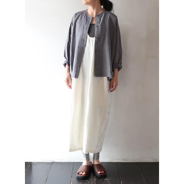evam eva（エヴァムエヴァ） シャツ レディース linen washi no collar