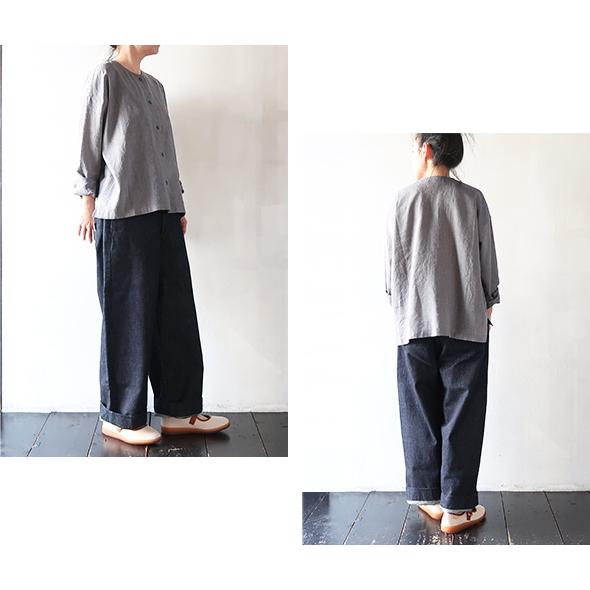 evam eva（エヴァムエヴァ） シャツ レディース linen washi no collar