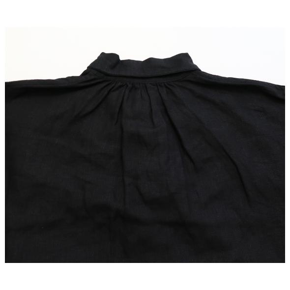 ！美品！KAPITAL リネンキャンバス　フリルジプシーブラウス　ブラック KAPITAL キャピタル リネンキャンバス フリルジプシーブラウス BLACK