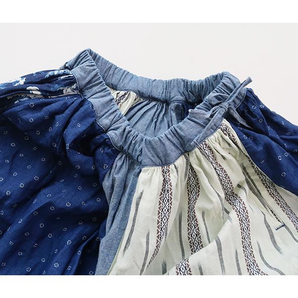 KAPITAL キャピタル スカート レディース パッチワーク ギャザー