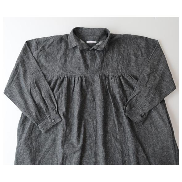 オネット シャツ Honnete レディース Gathered Long Shirt ギャザー 