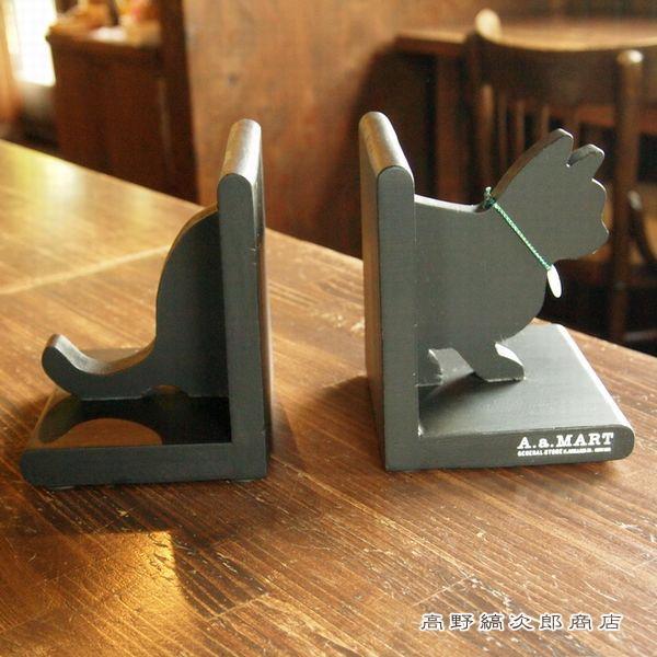 ブックエンド ねこB ふせ猫ちゃん cat 本立て 雑貨 F : 高野縞次郎商店