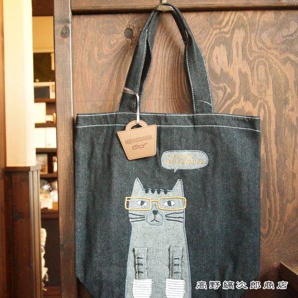 ネコザワトートBAG #1グレー cat 猫 【レターパックプラス可2個まで】E｜takano-coffee