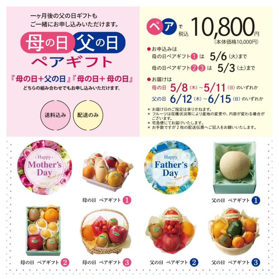 新宿高野のフルーツ 母の日 父の日ペアギフト 選んで贈る 果物盛り合わせギフト