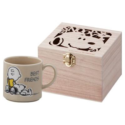ハーモニック ピーナッツ snoopyスヌーピー 木箱入マグ（best friends