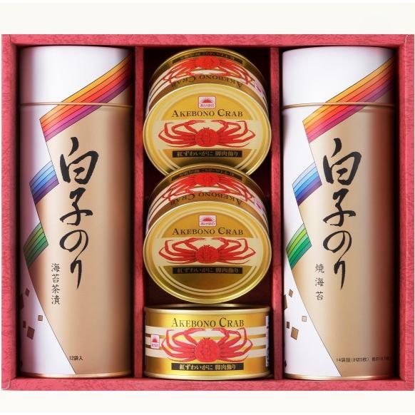 七夕 白子のり・カニ缶詰め合わせ SN-600 初盆・新盆ご利用の方返品