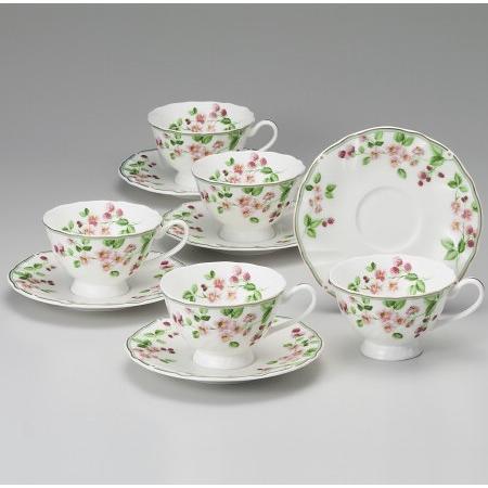ナルミ】レティシア ティー・コーヒー碗皿5客セット : ギフトハウス 