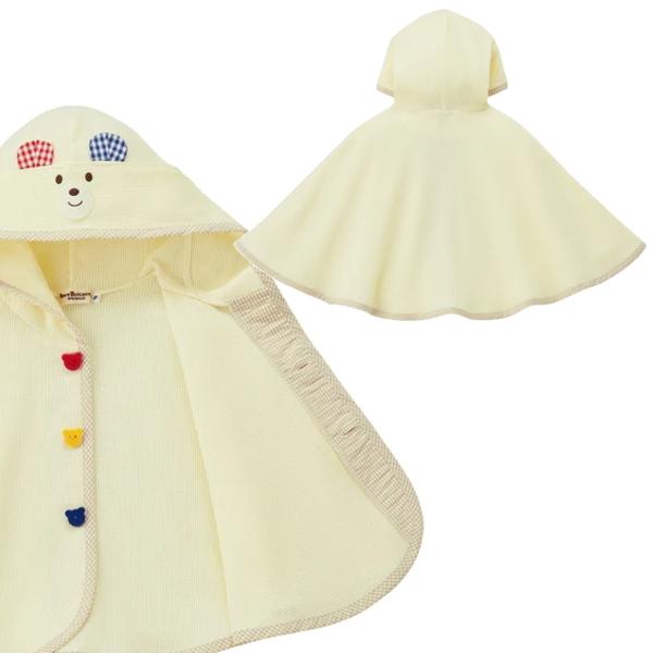 MIKIHOUSE ミキハウス ホットビスケッツ「ワッフル素材ポンチョ」の画像