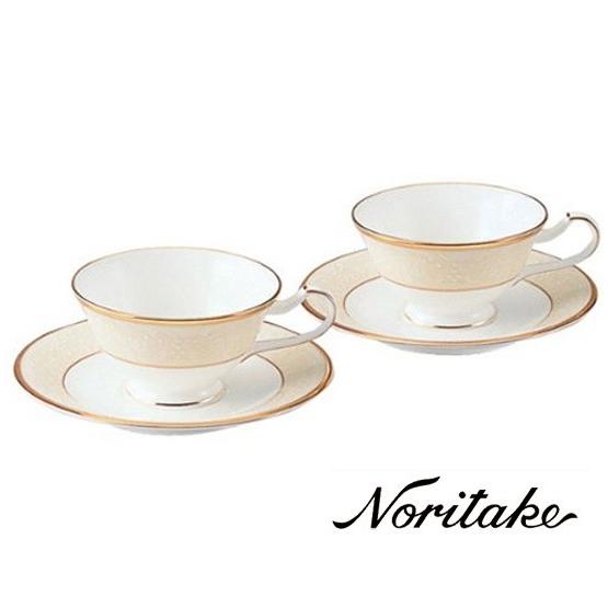 ノリタケ 【ノリタケ】≪ホワイトパレス≫ ティー・コーヒー碗皿ペア
