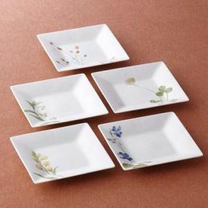 新品】 ノリタケ あづまの路 スクエアプレート 5枚セット Noritake