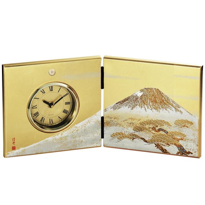 屏風時計(中） 白富士（G）菊紋入 : ギフトハウスタカノYahoo!店