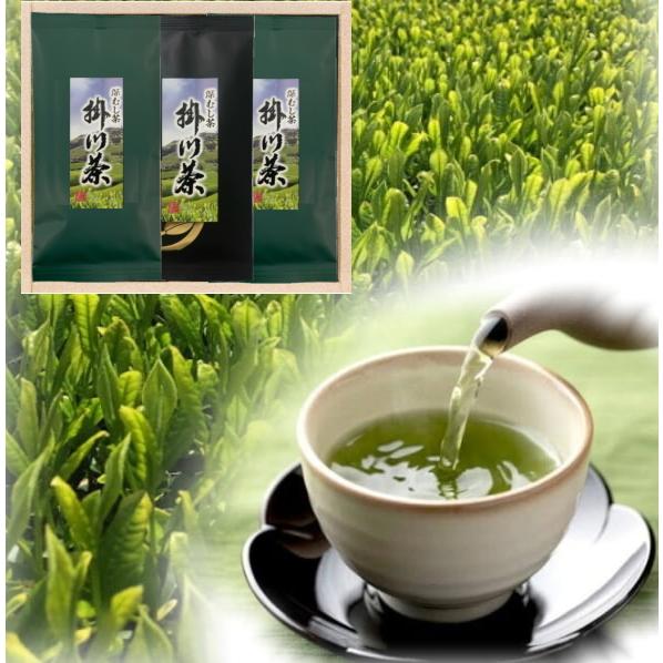 荻野商店 静岡県産 深蒸し茶 掛川茶（緑）80g入り 3袋 : ギフトハウス