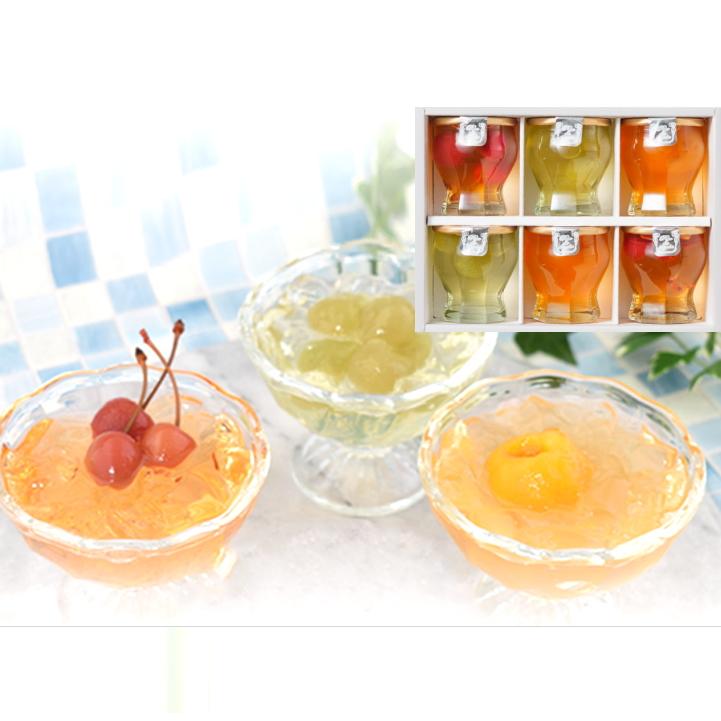 涼の雫 フルーツゼリー 詰め合わせ 6個入 : ギフトハウスタカノYahoo