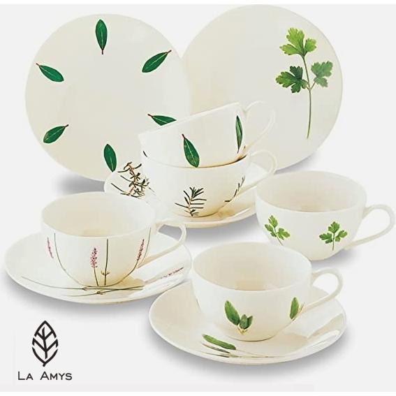 LA AMYS【ラ エミーズ】コーヒー&ティーヴァリエ5 (カップ&ソーサー5客