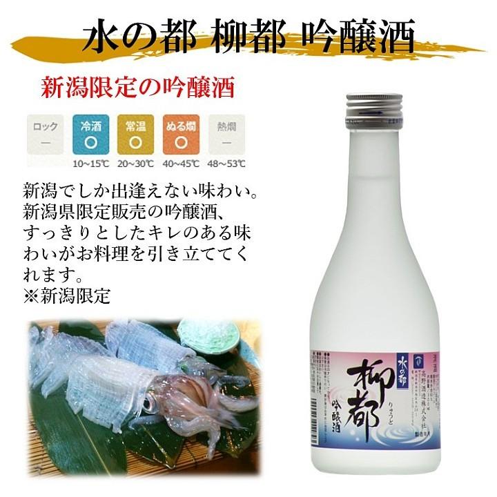 高野酒造 新潟限定 日本酒 水の都 柳都 吟醸酒 300ml 辛口 お酒 小瓶