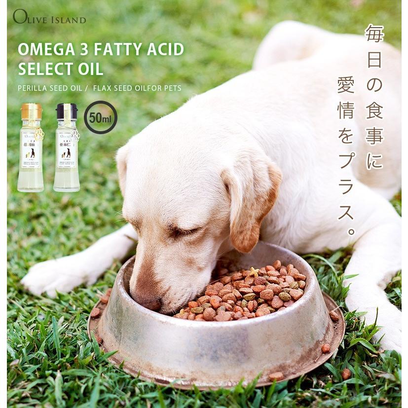 えごま油・あまに油 50ml 4瓶 各2【 巾着袋入り 】ペット用 犬 猫 荏胡麻油 亜麻仁油 エゴマ アマニ オメガ3 国内搾油 小豆島 オリーブアイランド｜takao-s｜10