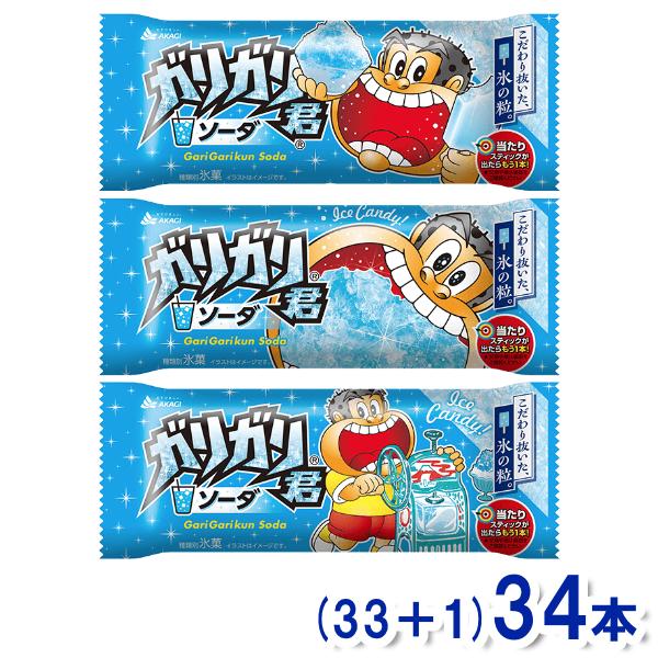 赤城乳業 ガリガリ君ソーダ (33+1)34本入(冷凍)(熱中症対策 アイス