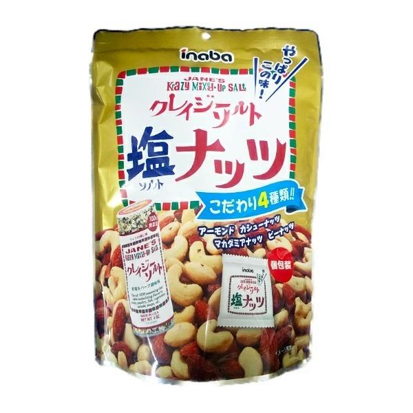 稲葉ピーナツ クレイジーソルトナッツ 140g (20g×7袋)×4個入 (Y80)(あすつく 優良配送) 本州一部送料無料｜takaoka｜03