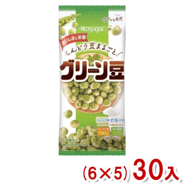 Kasugai 春日井 48g スリムグリーン豆 (6×5)30入 (おつまみ スナック