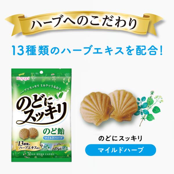Kasugai 春日井製菓 のどにスッキリ マイルドハーブ 125g×12袋入 (のど