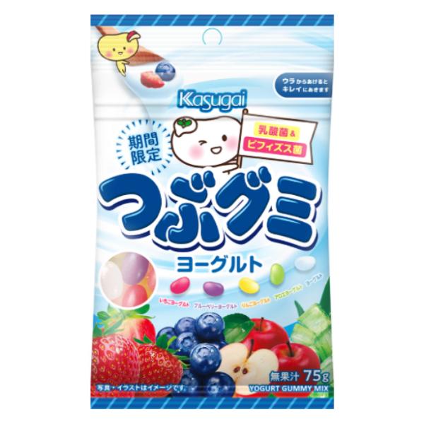 Kasugai 春日井製菓 75g つぶグミ ヨーグルト (6×10)60袋入 (期間限定