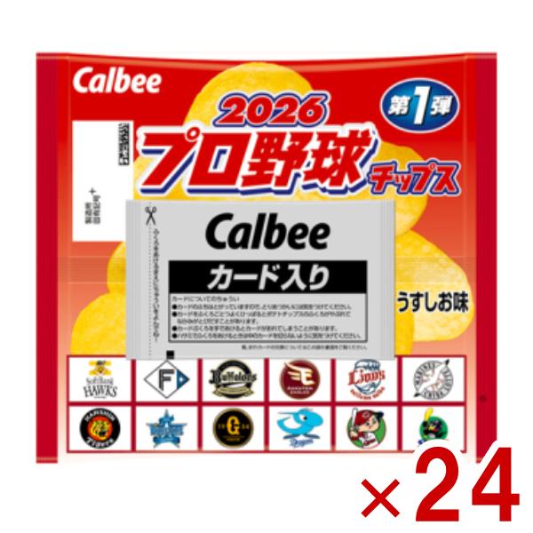 (2026年5月7日発売予定) カルビー プロ野球チップス 2026 第1弾 うすしお味 22g×24入 (あすつく 優良配送) (ケース販売)(Y10) (レ)* 本州一部送料無料（Yahoo!・ゆっくんのお菓子倉庫ヤフー店）