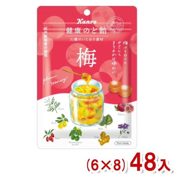 Kanro（カンロ） 90g 健康のど飴 梅 (6×8)48入 (のどあめ キャンディ