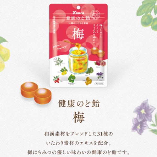 Kanro カンロ 90g 健康のど飴 梅 (6×8)48入 (のどあめ Kanro カンロ 90g 健康のど飴 梅 (6×8)48入 (のどあめ