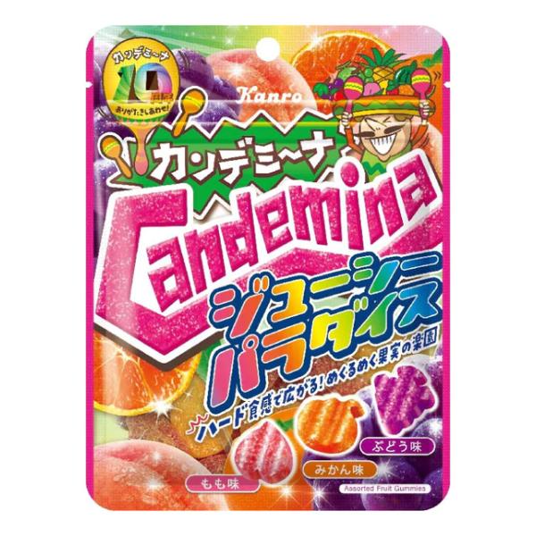 カンロ 72g カンデミーナグミ ジューシーパラダイス (6×12)72入 (Y12)(ケース販売) 本州一部送料無料｜takaoka｜02