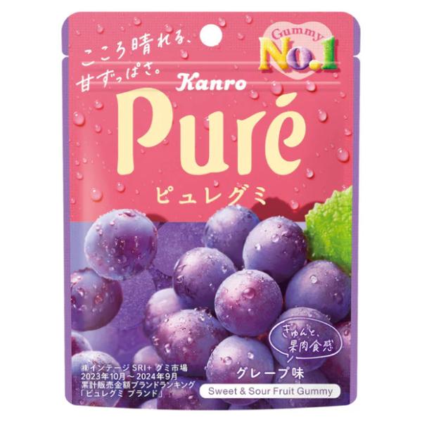 ♥グミ♥プロフ良く読んで購入して下さい Pure(カンロ) カンロ 56g ピュレグミ グレープ (6×2)12袋入(お