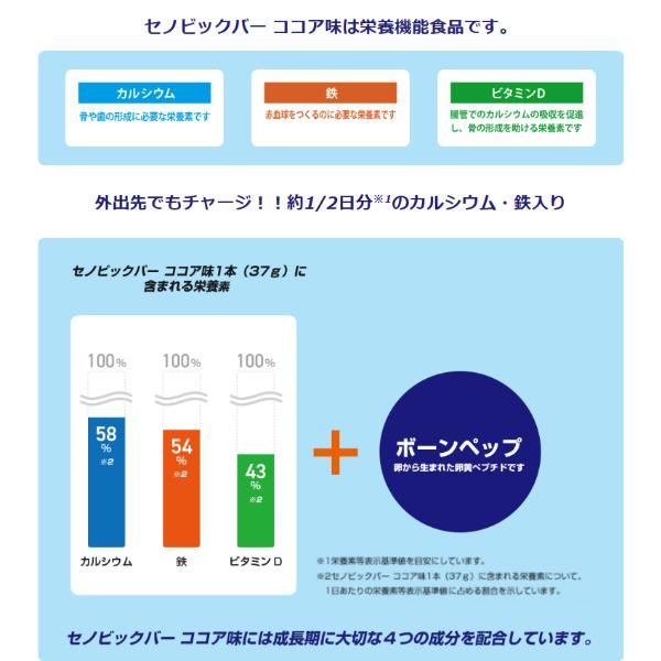 ブルボン セノビックバー ココア味 (栄養機能食品) (9×24)216入 (Y10)(2ケース販売) 本州一部送料無料｜takaoka｜05