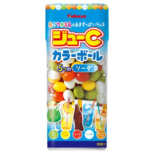 Kabaya カバヤ ジューCカラーボール ソーダ 35g×10入 (ジューシー