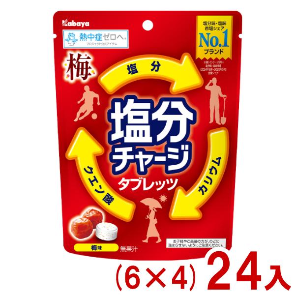 Kabaya カバヤ 81g 塩分チャージタブレッツ 梅 (6×4)24入 (あすつく