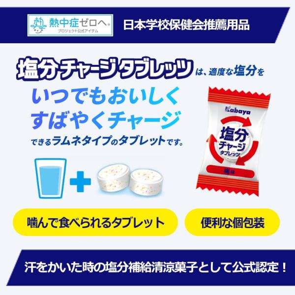 カバヤ　塩分チャージタブレッツ　梅味　200袋 Kabaya カバヤ 81g 塩分チャージタブレッツ 梅 (6×4)24入 (あすつく
