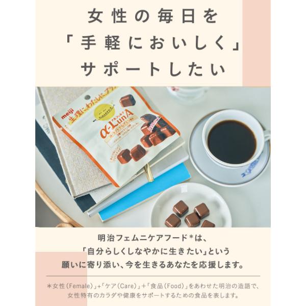 明治 42g フェムニケアフード α-LunA ミルクチョコレート (10×2)20入 (お菓子 まとめ買い) (Y80) 本州一部送料無料｜takaoka｜04