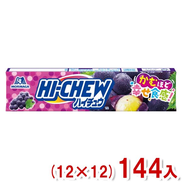 HIーCHEW 森永 12粒 ハイチュウ グレープ (12×12)144入 (ソフト